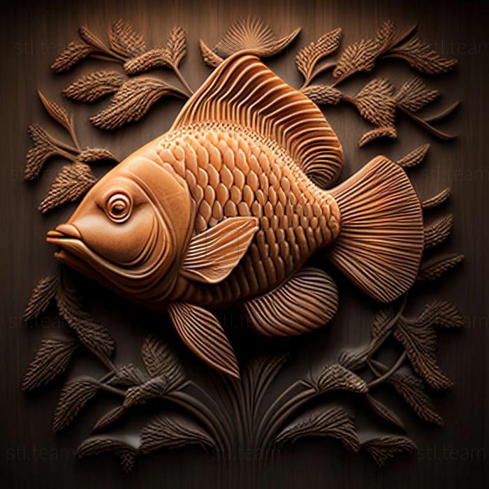 3D model Gourami filamentous fish (STL)